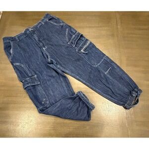 Pilcro Denim Cargo Pants Size 32 Drawstring Jogger Style